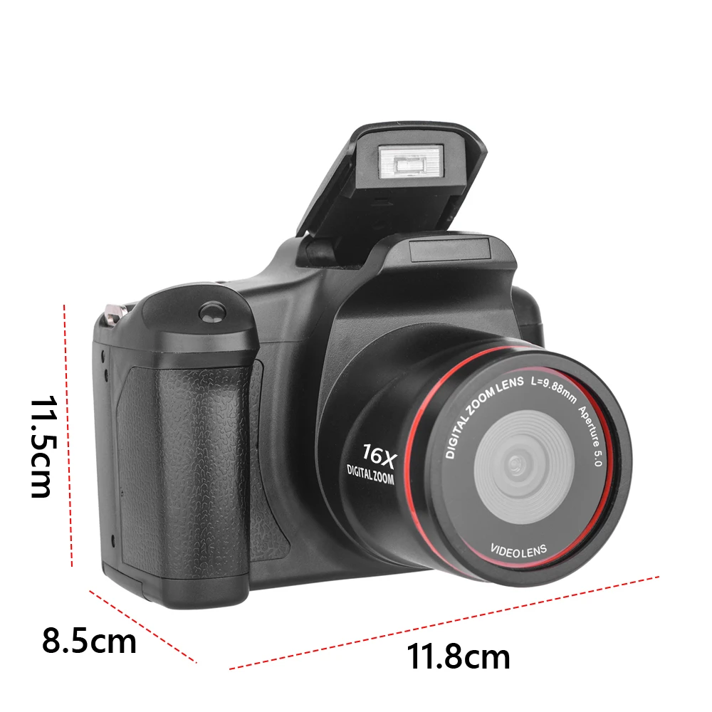 1080P 16MP 캠코더, 2.4인치 LCD 화면, 사진 및 비디오 촬영용 브이로그 카메라 비디오 레코더