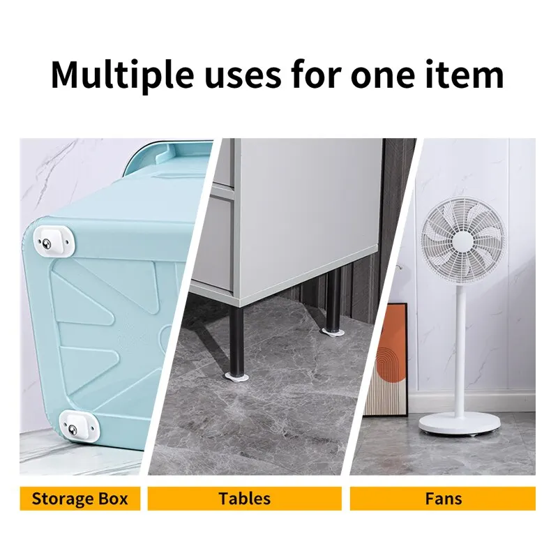 Self Adhesive Caster Mini Swivel Wheels Stainless Steel Universal 360 Degree Rotation Pulley For Furniture Storage Box