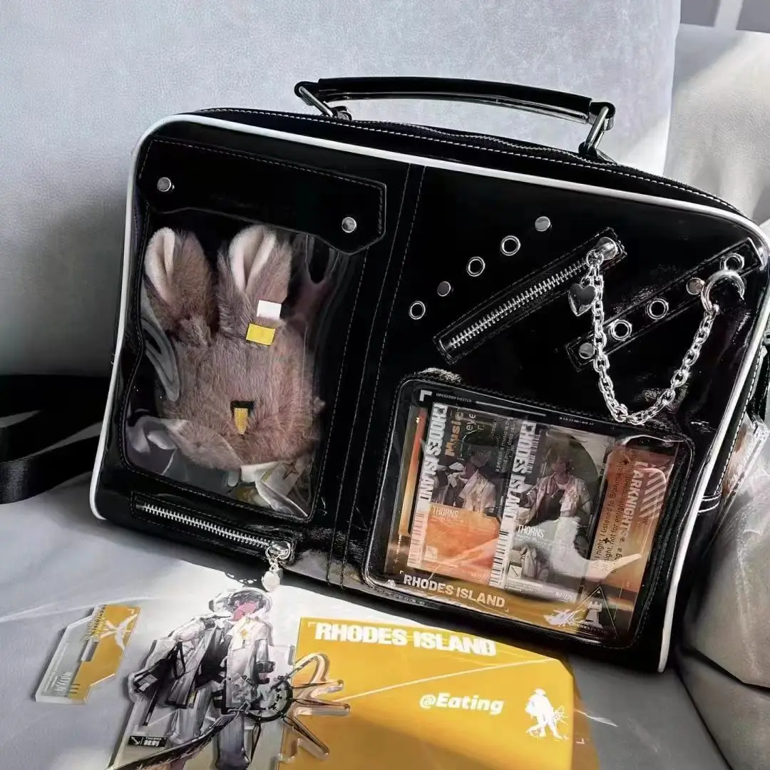 JIAERDI Harajuku White Messenger Bag Packpack Women New Transparent Jk Handle Crossbody Bags Female Lolita Sweet Ita Bag Girls