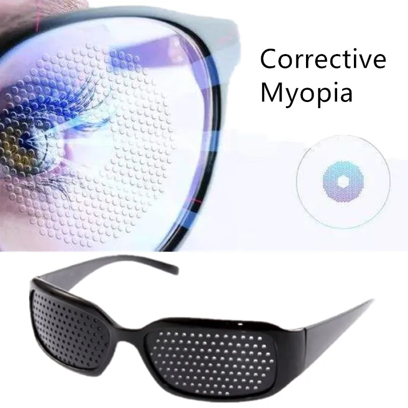  Rcorrectinve Myopia Glasses Men Women Diopters Exercise Eyesight Pin Hole Reading Glasses Anti Fatigue Freeshipping Black очки 