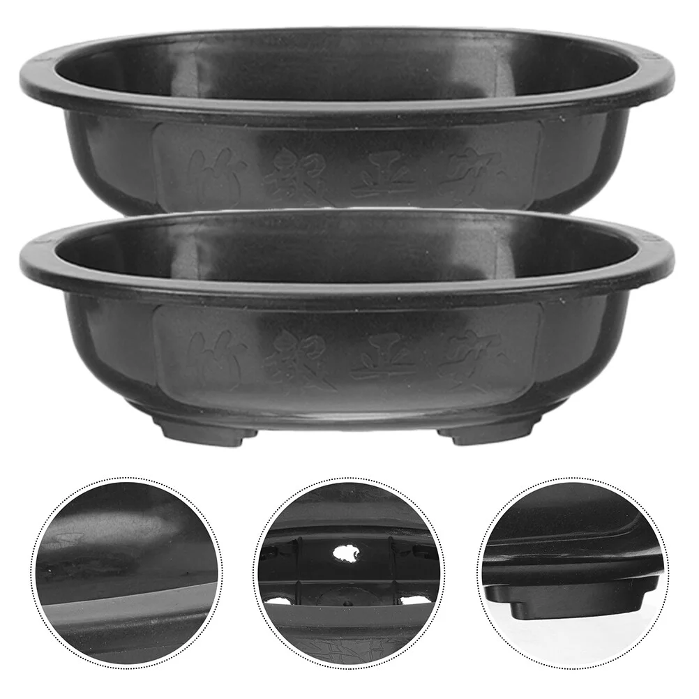Flowerpot Gardening Planter Oval Ornament Large Bonsai Decorative Pots Indoor Plants