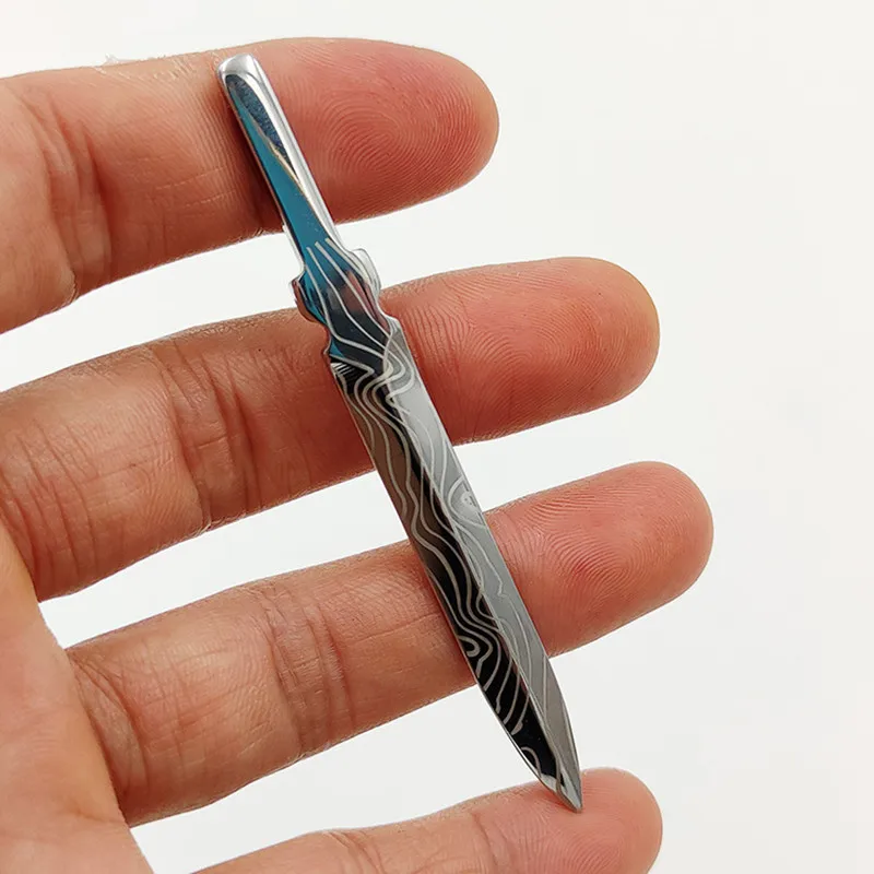 Stainless Steel Tea Knife for DIY, Tea Sword, Full-finished, Mirror, Laser Pattern, Production
