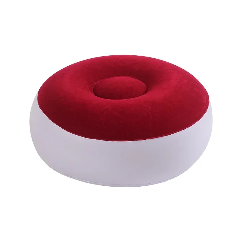 Camping Chair Inflatable Flocking Stool Portable Outdoor Camping Chair Inflatable Flocking Stool Footrest for Home Office Travel