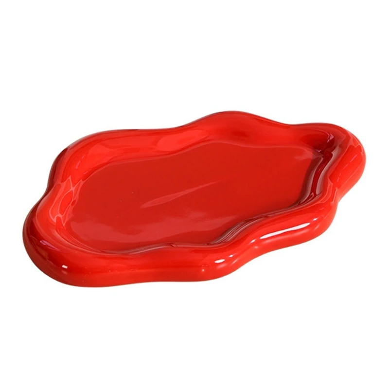 Ceramic Jewelry Tray Dish For Ring Key Trinket Cloud Shape Decor Jewelry Plate Holder Bedroom Decor Aesthetic Gift