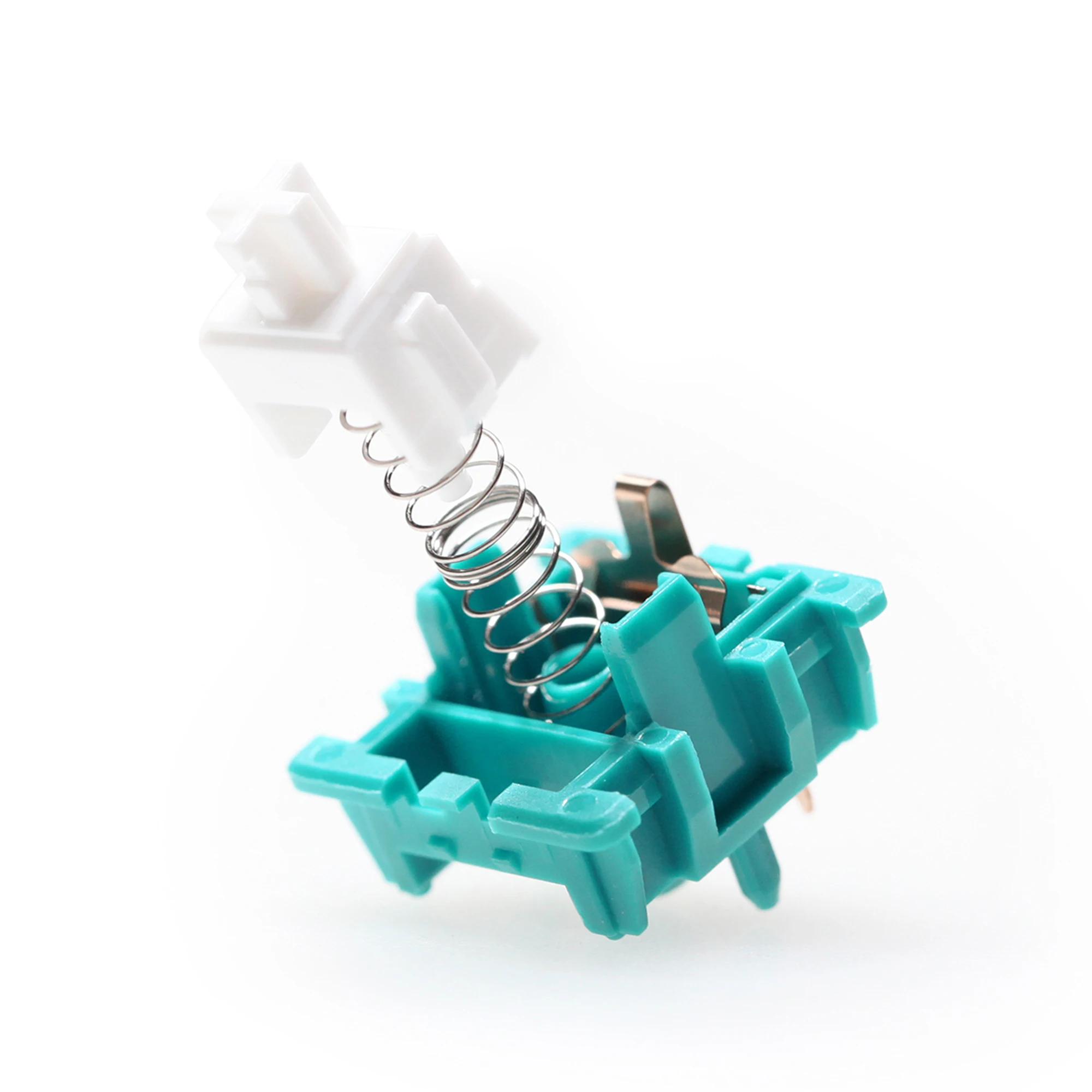 Knckeys Interruptor Jaqueta Verde Interruptor de Tronco Longo Linear 63.5g mx para Teclado Mecânico Fábrica Lubrificante Hpe Nylon Pom 50m - Imagem 2