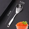Kitchen Stainless Steel Spoon With Holes Cuisine Caviar Builder Roe Sauce Strainer Spoon Durable Kitchen Cooking Gadgets 5