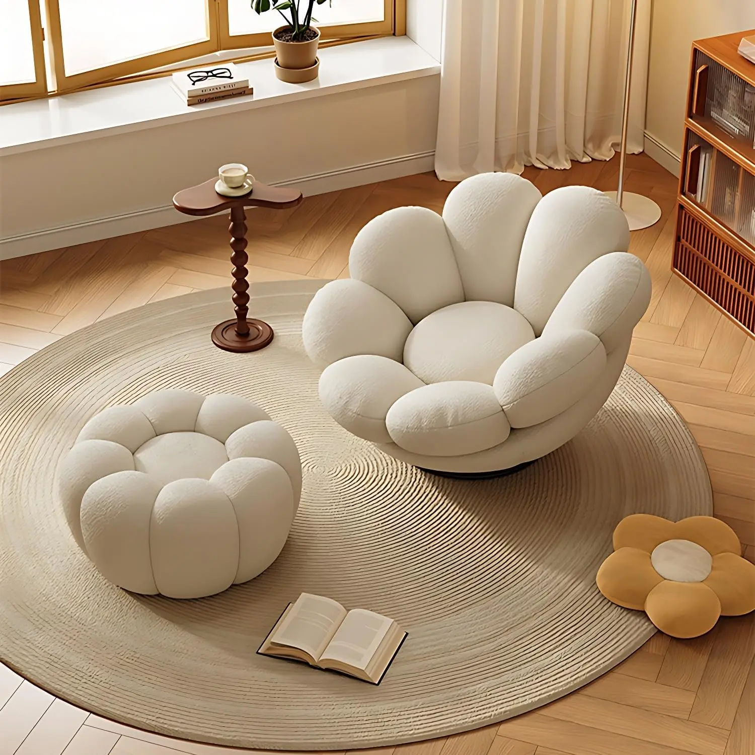 展示品　ラパルマ　回転式　ラウンジチェア　ソファ　シングルソファ　モダン 回転と回転の屋内ラウンジチェア,快適なシングルソファ,リビングルーム