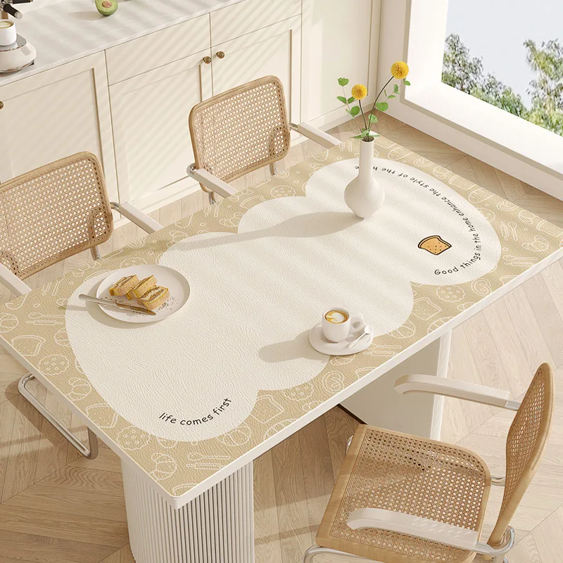 DK805-L Waterproof oil resistant no wash dining table mat tea table mat heat-resistant tea table mat PVC leather desk mat 5
