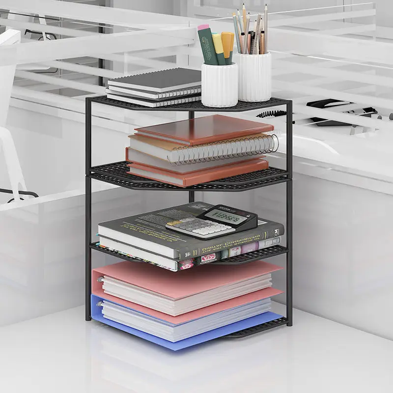 

2-3-layer Modern Simple Shelf Storage Desktop Bedroom Stationery Finishing Transformation Rack Space Saving Home Organizer
