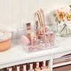 Clear Plastic Makeup Organizer Cosmetic Storage Box Makeup Brush Holder Stationery Storage Pen Holder Lipstick Display Stand 4