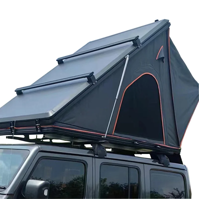 

3-4 Person Triangle Camping Rooftop Tent Aluminum Top Roof Tent with Clamshell Hard Shell Rooftop tents