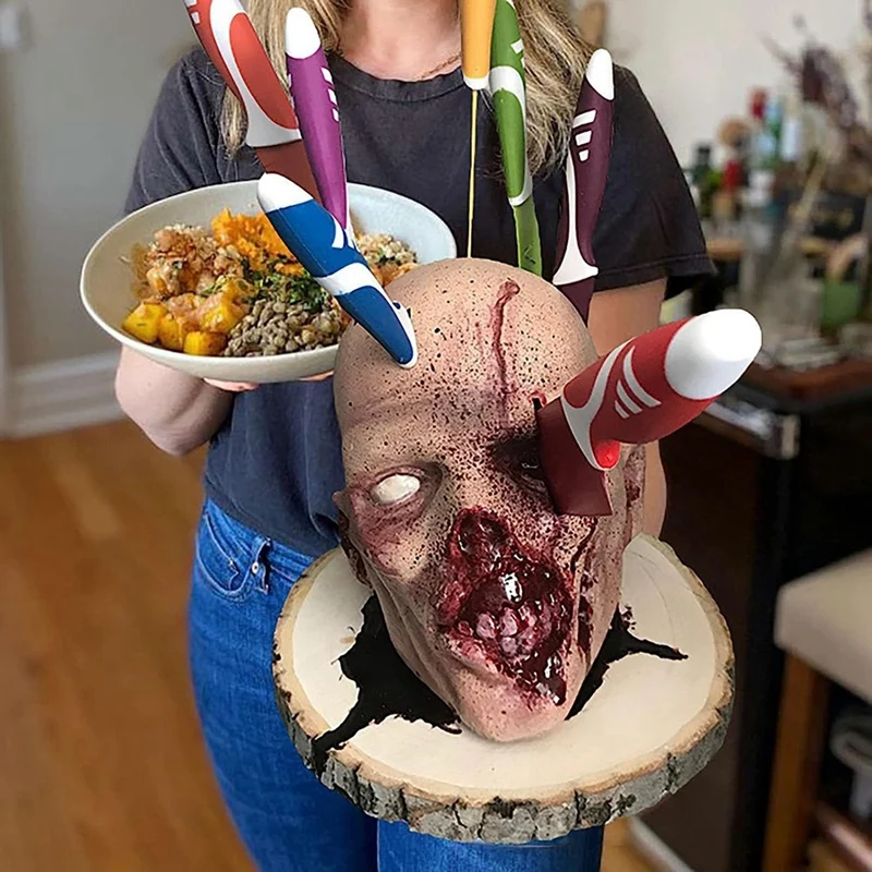 

Creepy Knife Storage Rack Ghost Knife Holder For Kitchen Organization,Horror Desktop