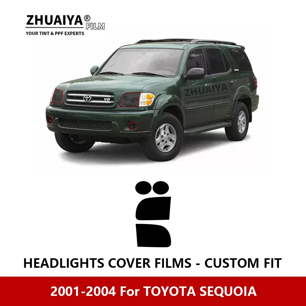

Для TOYOTA SEQUOIA 2001-2004 Автомобильная внешняя фара против царапин PPF предварительно отрезанная Защитная пленка для ремонта автомобильные наклейки аксессуары