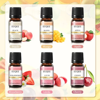 EUQEE 6PCS Fragrance Oil Gift Set For Diffuser Coffee Shop Bakery Harvest Spice Pumpkin Pie Sweet Fruit Aroma Essential Oils 1