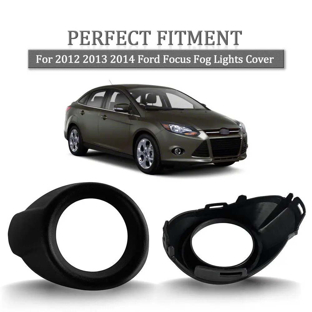 2pcs For Ford Focus 2012 2013 2014 Car Accessories Front Fog Lamp Frame Modified Head Fog Light Cover Decoration Ring