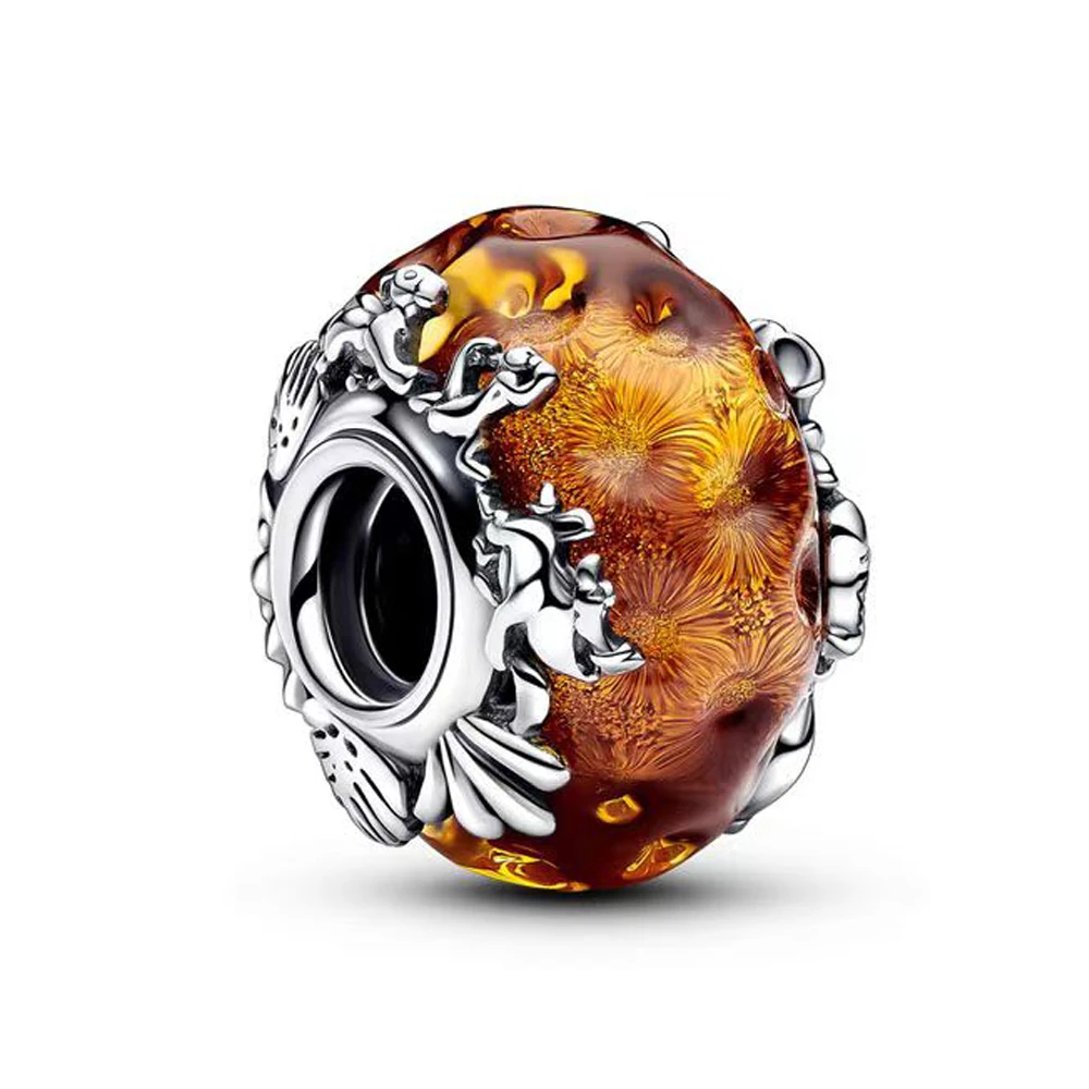 S925 Silver Miniso Disney The Lion King Simba Beads Charms Fit Original Pendant Bracelet Women DIY Jewellry Accessories Making 4