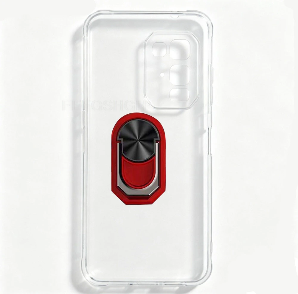 Blackview Fort 5 Protective TPU Silicone Phone Case with Back Ring Holder Bracket, 6.78 Display Compatibility