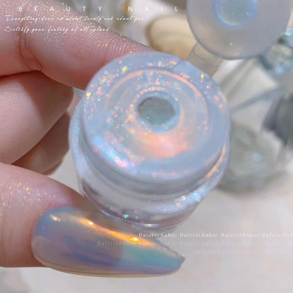 Aurora Colorful Chrome Unicorn Nail Powder Moonlight Mirror Glitter Pigment Metallic Effect UV Gel Polish Powder