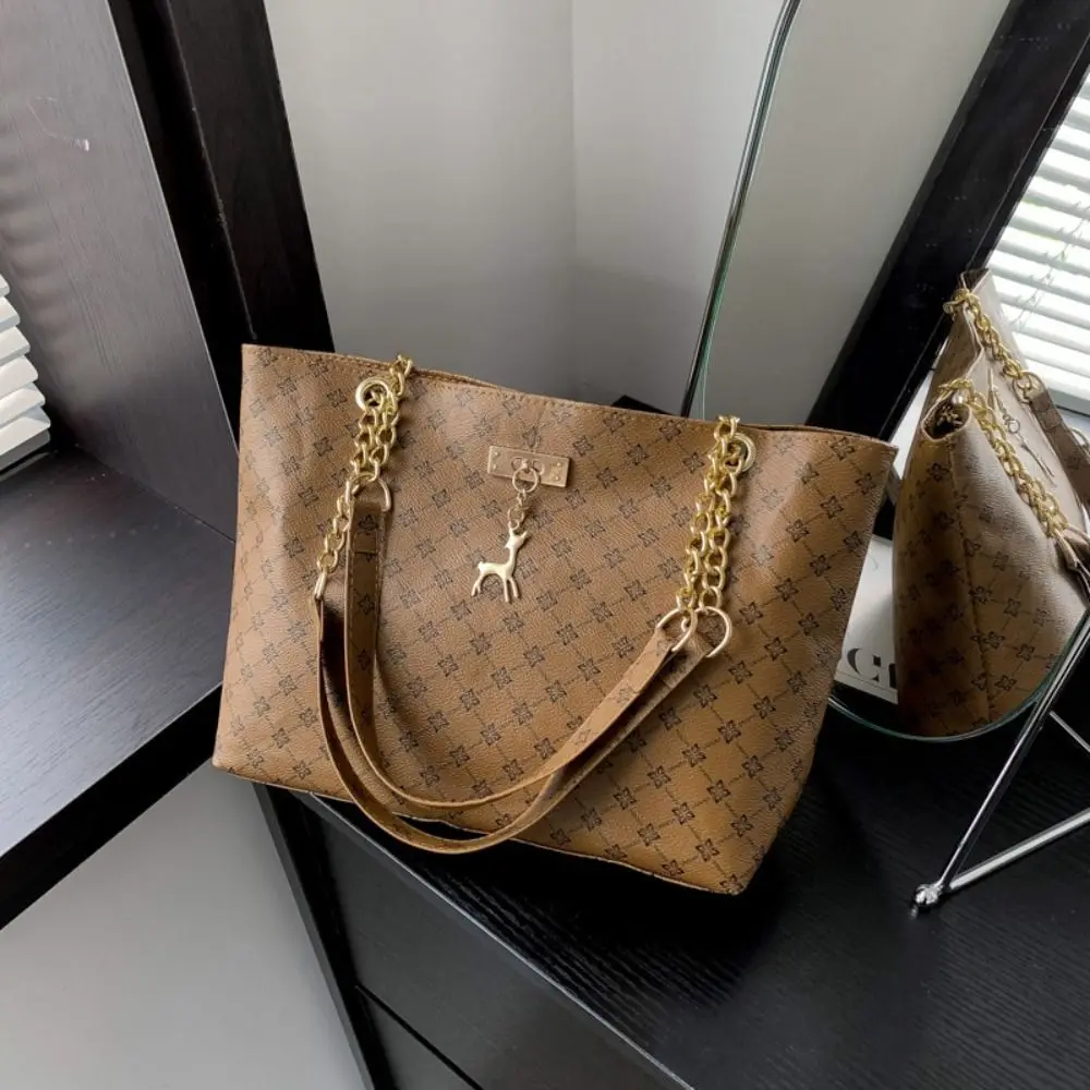 Women Luxury Design Tote Bag  Large Capacity Handbag Fashion Printing Shoulder Bag Trendy New Shopping Bag Purse 1
