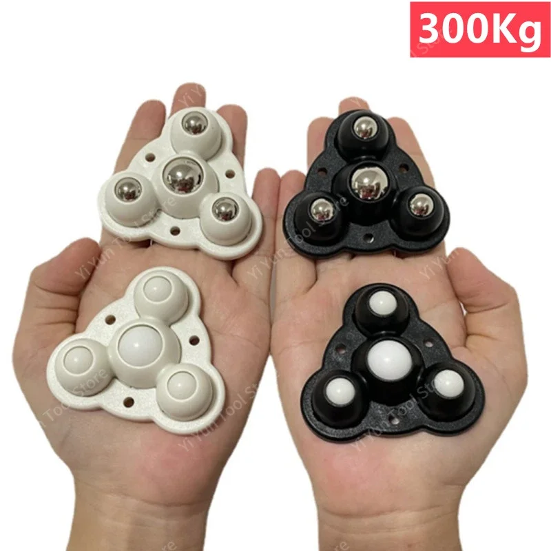 tipo Auto-adesivo Mute Ball Universal Roda Beads Móveis Rodízios 300kg Roda de Aço Inoxidável 360 ° Rotação