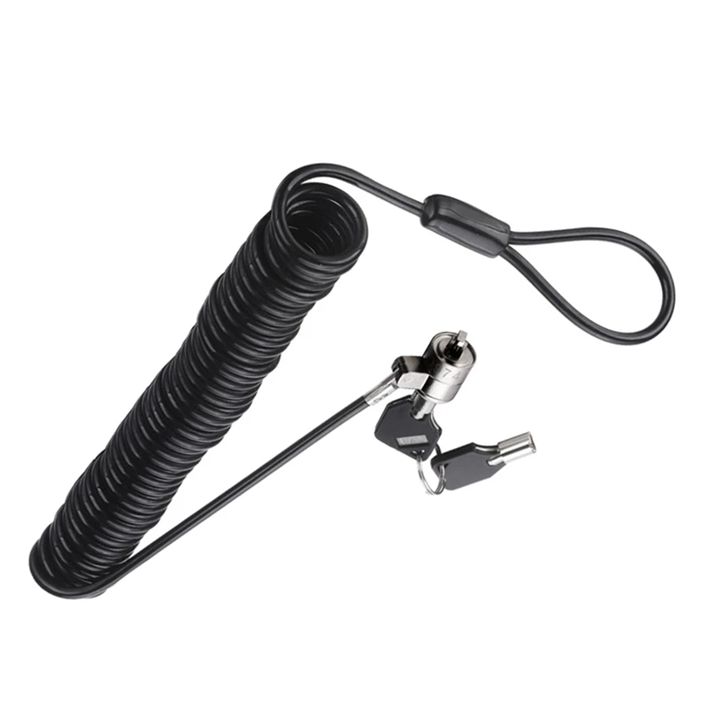 

Laptop Computer Lock Laptop Lock Anti-Theft Lock Universal Retractable Spring Rope Steel Cable Key Computer Lock