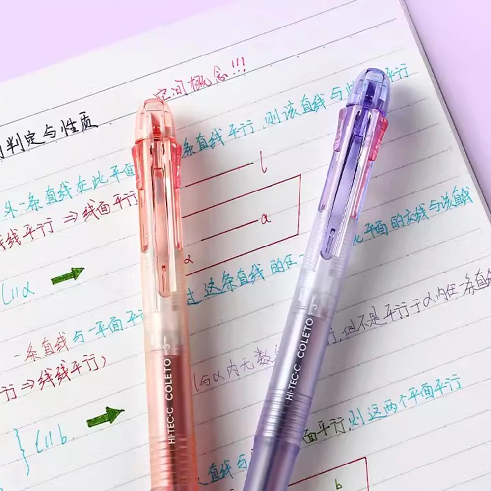 일본 PILOT 다기능 펜, 3 색 젤 펜, 0.4mm 한정 클릭 헤드, 콜토 컬러 펜, 교체 가능한 코어 사무실 문구