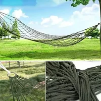 Portable Garden Outdoor Thickened Nylon Rope Hammock Indoor Mesh Hammock Portable Simple Hammock Swing Chair 5