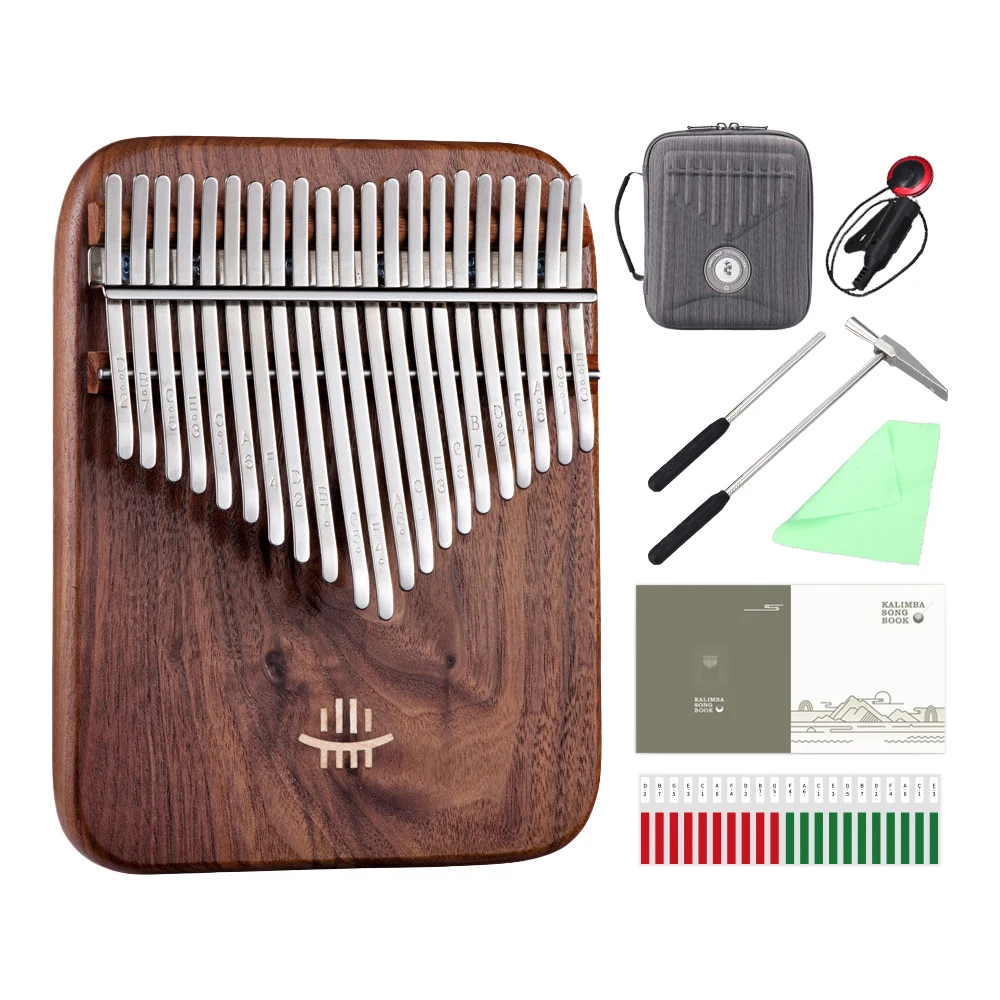 

Hluru Professional Kalimba Black Walnut Thumb Piano 21 Keys 17 Keys Wooden Full Solid Kalimba Musical Instrument Mbira