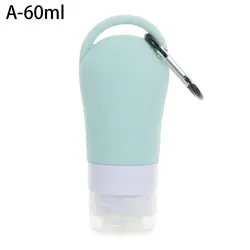 Refillable Silicone Travel Shampoo Squeeze Bottle with Hook (A - 60ml)