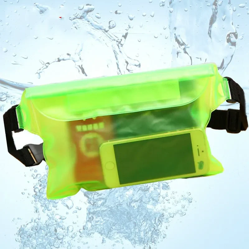 3 Layers Waterproof Sealing Drift Diving Swimming Waist Bag Skiing Snowboard Underwater Dry Shoulder Bag for Phone