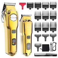 HATTEKER Professional Hair Clippers for Men, Cordless Metal Barber Clippers and Trimmers Set, Clippers for Hair Cutting Kit 1
