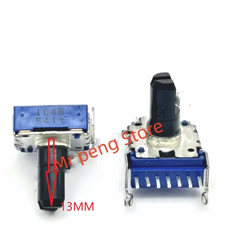 

2pcs for ALPS RK14 type 104B rotary adjustable power amplifier potentiometer with center positioning B100K axis length 13MM