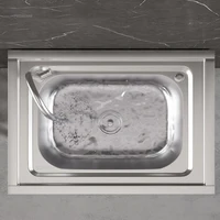 Home Kitchen Sink 304 Stainless Steel Kitchen Sinks with Bracket Integrated Commercial Large Single Washing Sinks for Kitchen 2