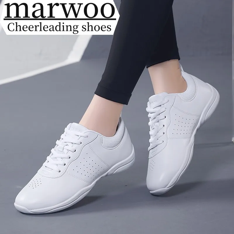 Marwoo cheerleading shoes Children's dance shoes Competitive aerobics Fitness Women's white jazz sports 2125