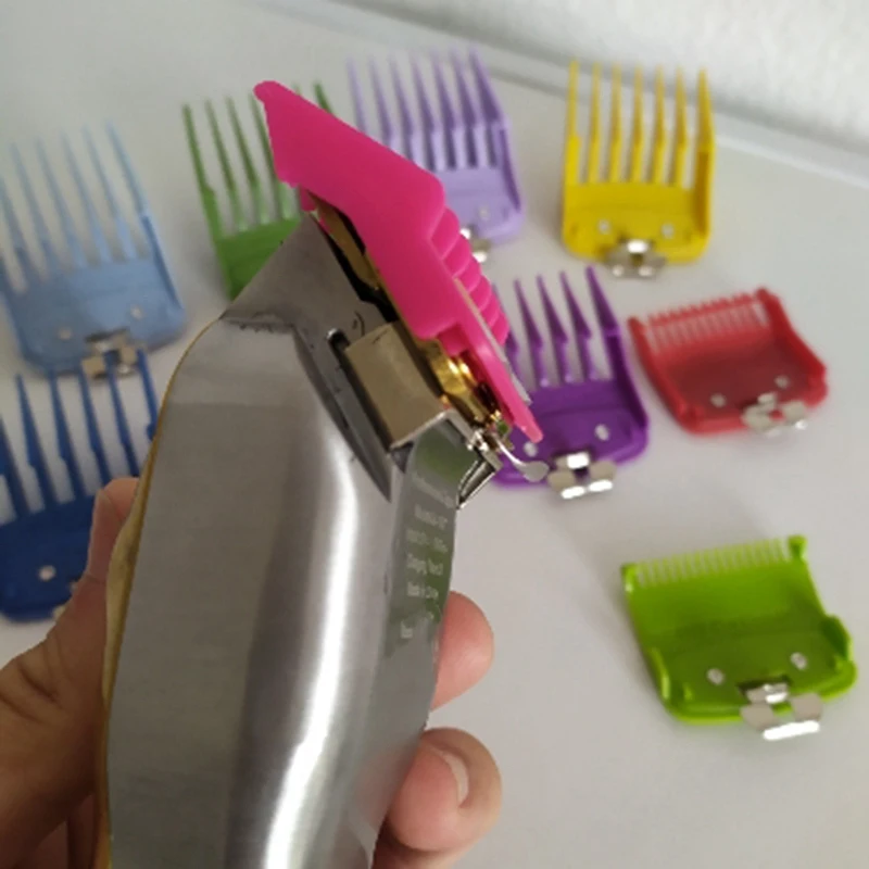 WAHL 다채로운 가이드 빗, 다양한 크기의 금속 한정 빗, 헤어 클리퍼 절단 도구, 20 개