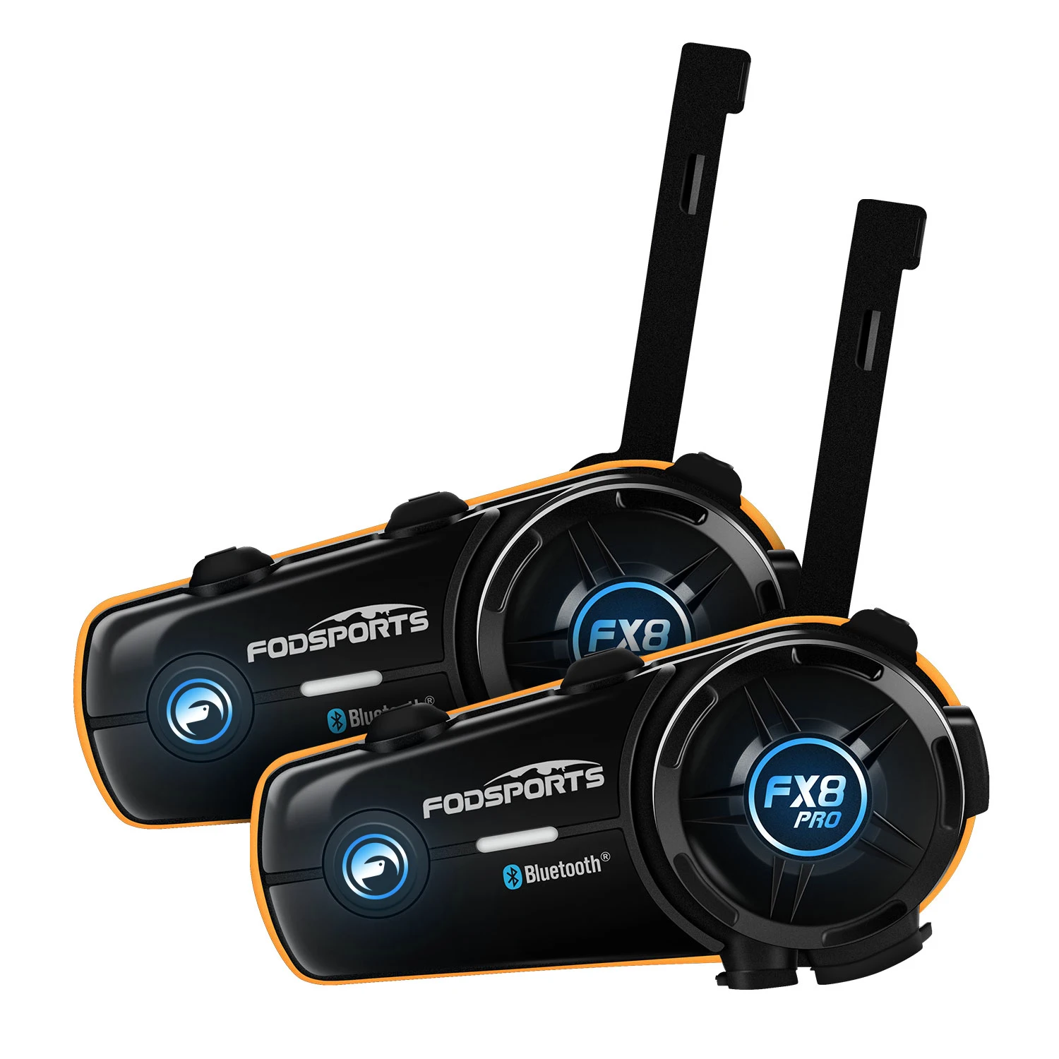 Fodsports-Motocicleta Intercomunicador, Bluetooth Capacete Headset, Interfone, Interfone e Música ao mesmo tempo, Rádio FM, FX8 Pro