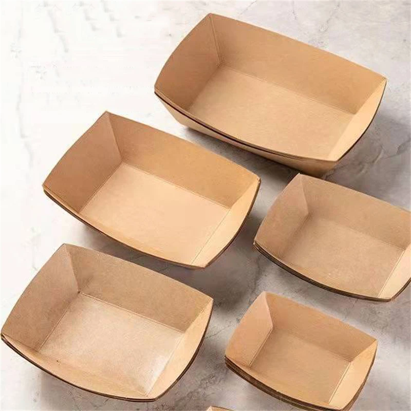 Party Tableware Disposable Food Trays 50pc Shushi Wood Boat Natural Bamboo Disposable Kayak Salad Dessert Pine Cake Boat Snack Bowl Mat Sushi Plate Tray Party Supplies