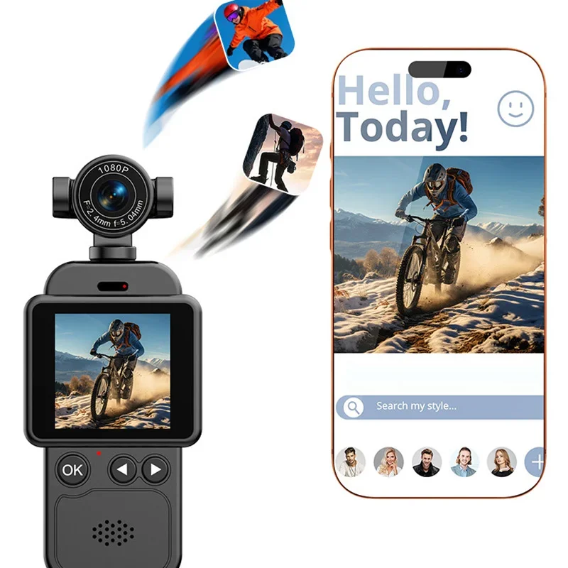 Caméra Sport 4K 360° WiFi - Étanche Anti-Vibration
