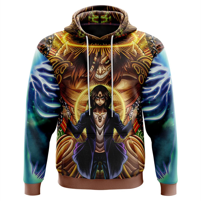 

3D Anime Attack On Titan Printing Hoodies Manga Shingeki No Kyojin Graphic Hooded Sweatshirts Kid Fashion Hip Hop Pullovers Top