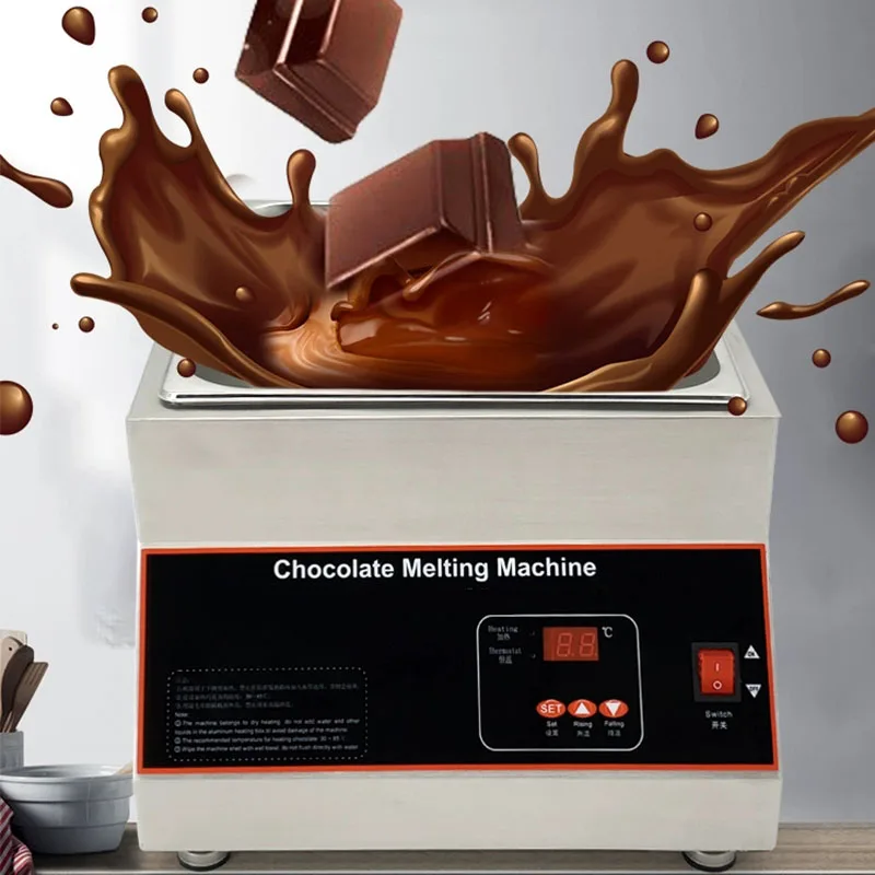 Chocolate Melting Machine Electric Warmer 1/2/4 Tanks Hot Chocolate Melter Maker Commercial Chocolate Melting Pots Household 2
