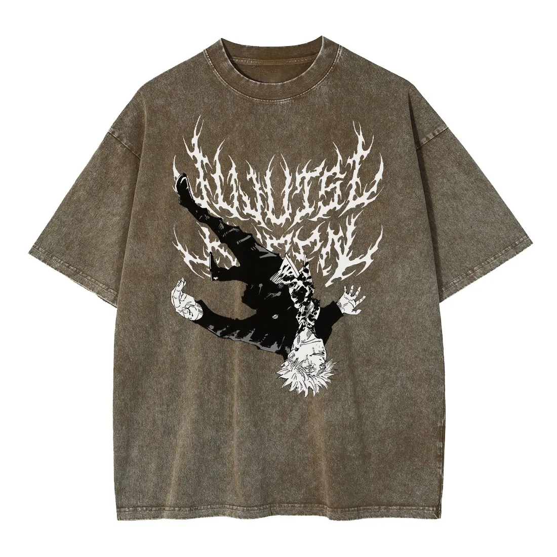 Vintage Washed Jujutsu Kaisen Oversized Anime T-Shirt