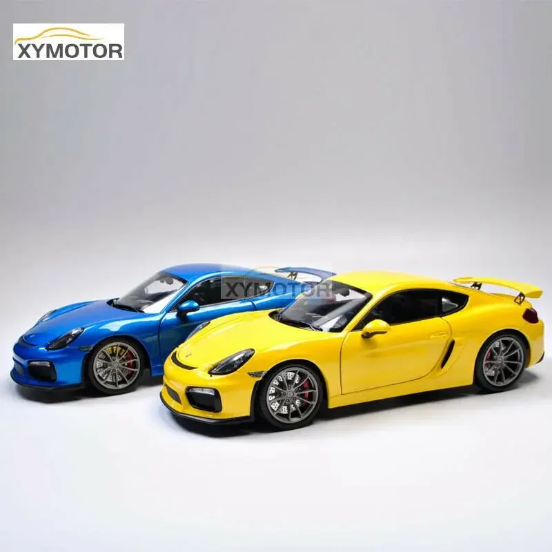 

1/18 Schuco For Porsche CAYMAN GT4 Diecast Model Toys Cars Kids Boys Gifts Collection Ornament Metal,Plastic,Rubber Blue/Yellow