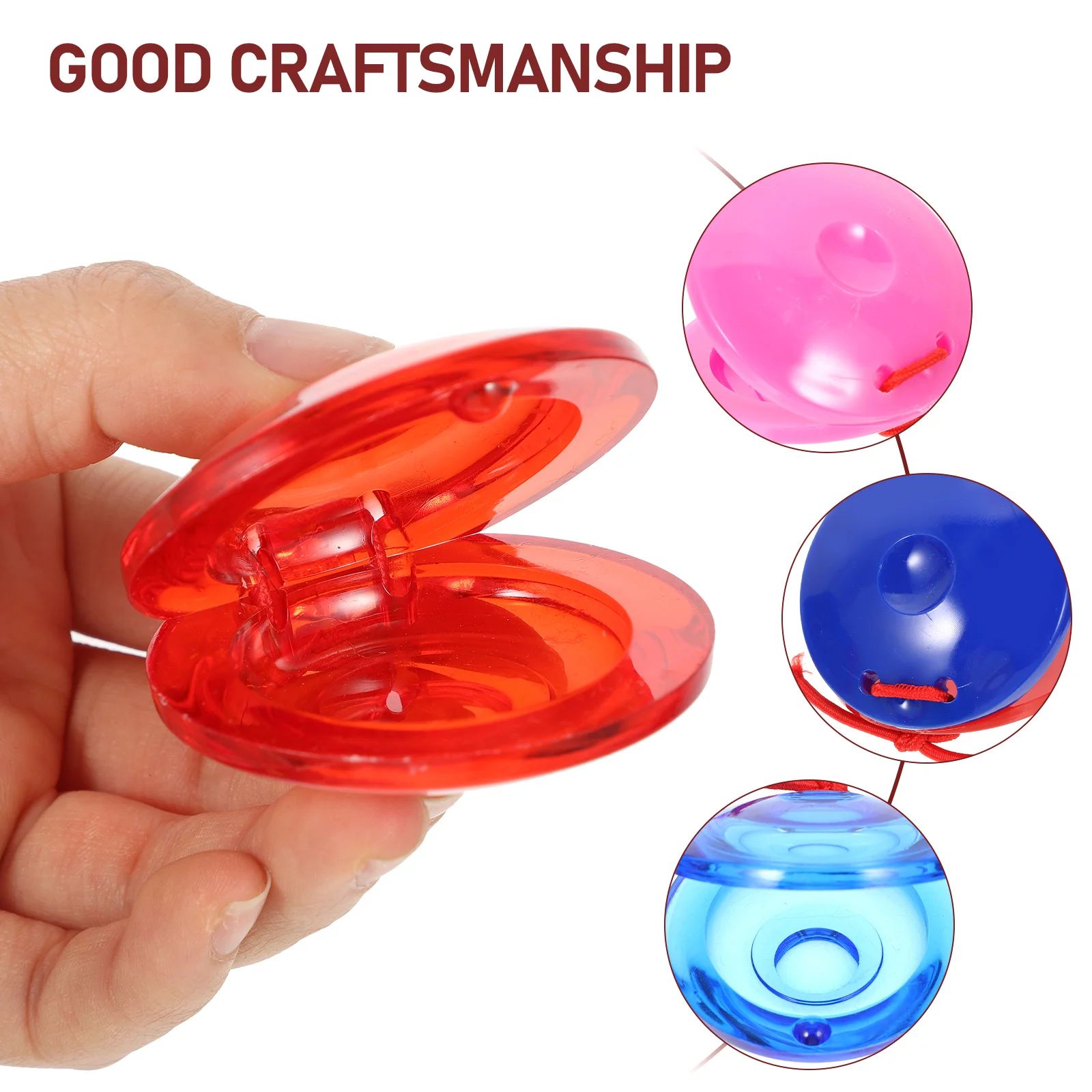 

Castanets Percussion Musical Instruments Plastic Castanets Percussion Instruments Kids Education Toys (Random Color)