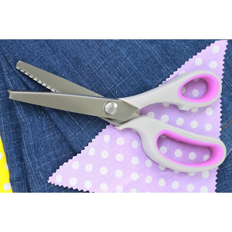 Fabric Serrated Scissors Soft Grip Handle Serrated Scissors Triangular Serrated Scissors Suitable For Fabric 2
