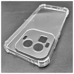 Luxury Transparent Silicone Soft Back Cover with Square Camera Design - Protective Case and Bumper Shell for Realme GT8 Pro (WHITE)