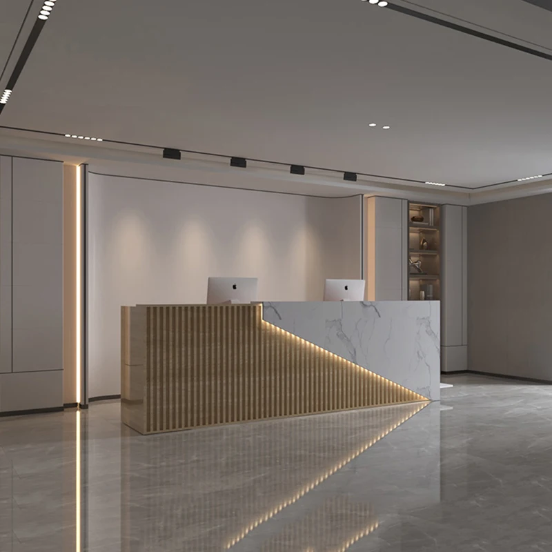 Mobile Hospital Reception Desks Counter Mobile Wood Luxury Cashier Table Luxury Siting Scrivania Bianca Bar Furniture Counter
