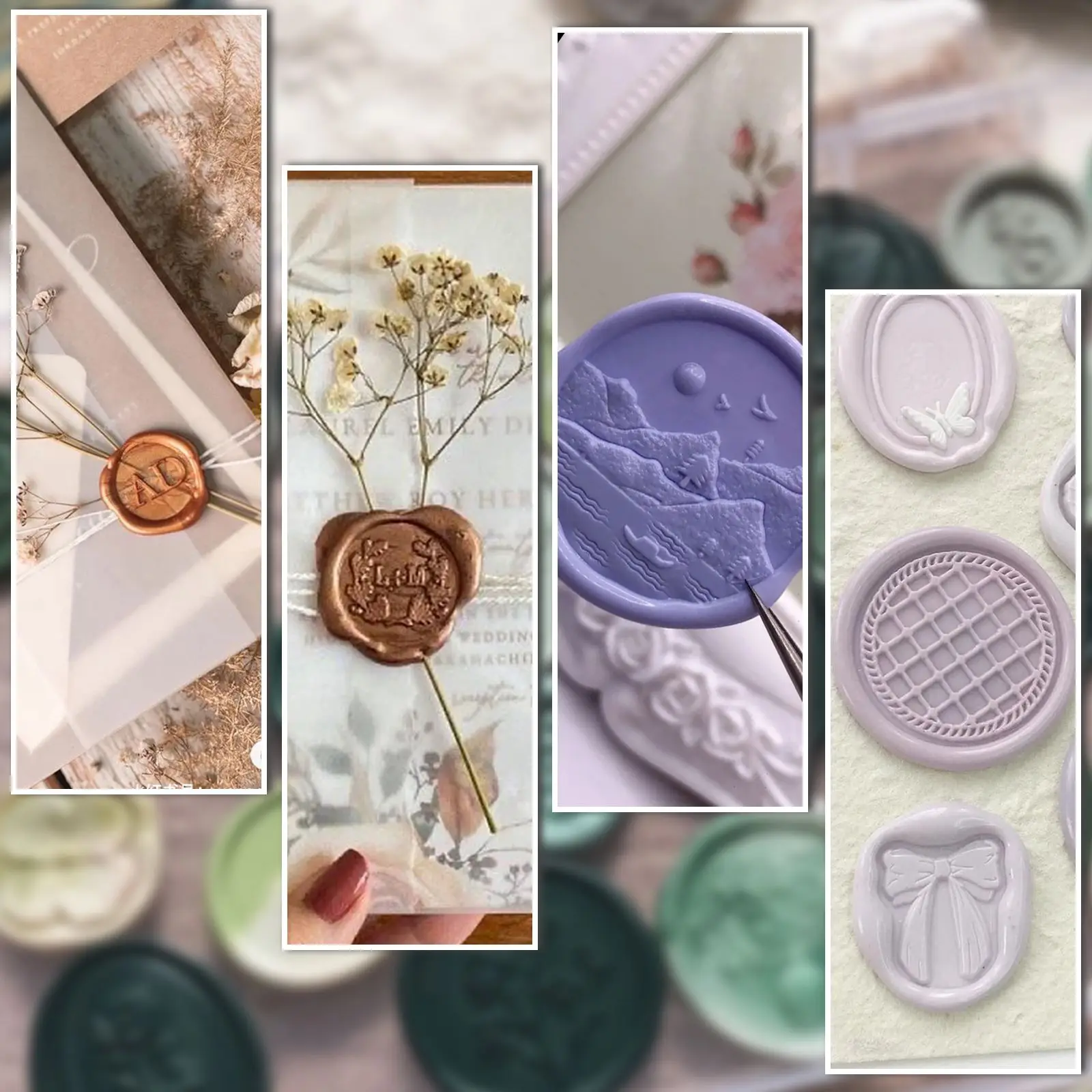 녹는 글루건용 도장 왁스 스틱, 웨딩 파티 초대장 씰링 왁스, 패션 선물 장, 10 개