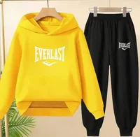 Nouveaux ensembles de survêtements pour enfants printemps-automne, 3-12 ans, garçons et filles, sweat-shirts et pantalons décontractés de sport, 2 pièces, vêtements pour enfants 4