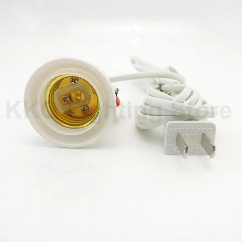 Lamp bulb holder 2.5m AC power cord cable E27 LED lamp bulb bases socket holder EU US plug switch wire for pendant bulb hanglamp K5