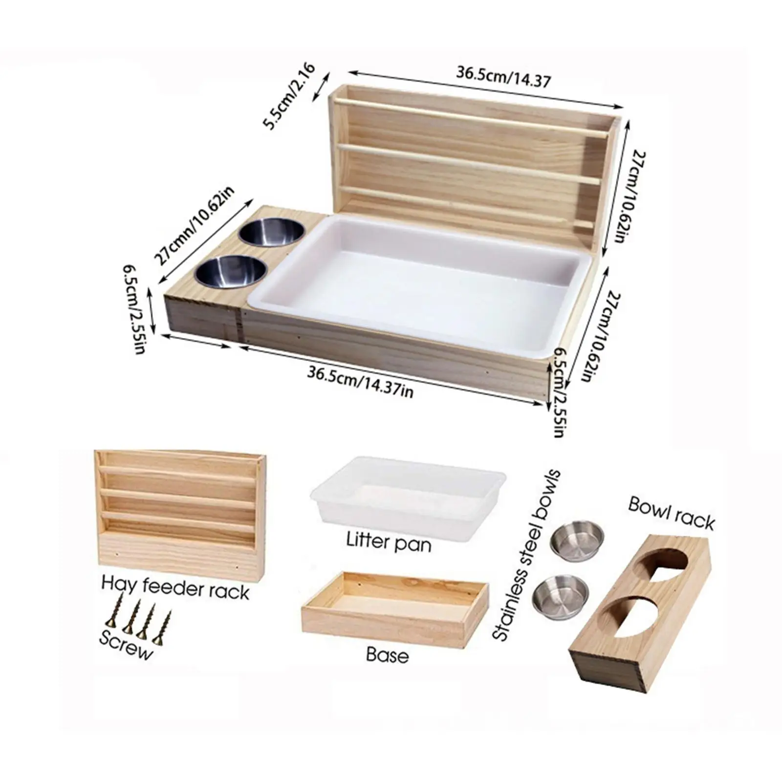 3 in 1 Rabbit Hay Feeder Guinea Pig Hay Holder for Gerbil Hamster Rabbit